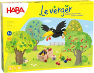 HABA-Le Verger - Jeu de Société pour Enfant - Grand Plateau de Jeu - Jeu en Bois Educatif et Coopératif - Développe l’Imagination et la Motricité - 1 à 8 Joueurs - 3 Ans - 3170