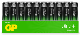 GP Ultra Plus Alkaline G-TECH AA-batteri LR6 40-pack