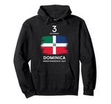 Patriotic Dominica Independence Day Vintage Dominica Flag Pullover Hoodie