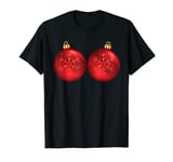 Christmas Ball Ornaments Boob Bra Funny Women's Christmas T-Shirt