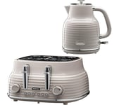 DAEWOO Sienna SDA2566GE Jug Kettle and 4-Slice Toaster Bundle - Taupe, Cream