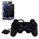 TTXTECH Manette Pad Joystick Analogique filaire Dual Shock 2 Pour Console Sony PlayStation 2 PS2, Noir