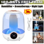 Diffuser Humidifier Ultrasonic Dual Big Spray Cool Mist Silent Air Humidifier uk