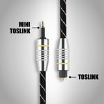 Toslink To Mini Plug 3.5mm Optical Fiber Digital Cable SPDIF Gold Plat BST