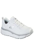 Skechers Haptic Printed Lace Up Max Cushioning Slip Resistant Outsole Trainer, White, Size 5, Women
