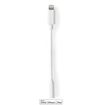 Lightning Adapter | Apple Lightning, 8-stifts | 3.5 mm Hona | Nickelplaterad | 0.10 m | Rund | TPE