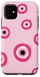 iPhone 11 Pink Evil Eye Pattern For Women Case