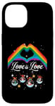 Coque pour iPhone 14 Rainbow Heart Love 's Love LGBT Gay Lesbian Pride Noël