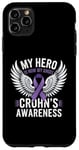 Coque pour iPhone 11 Pro Max Ruban violet Mois de sensibilisation à la maladie de Crohn