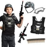 Boland 33210 - Costume agent SWAT pour enfants, 5 pièces, costume de carnaval pour fête à thème, Halloween et carnaval, police