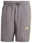 adidas Men's AEROREADY Essentials Chelsea 3-Stripes Shorts, Charcoal, M Tall