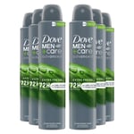 Dove Mens Anti-Perspirant Men+Care Advanced Extra Fresh 72H Protection Deo, 200ml, 6 Pack - Cream - One Size