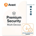 Avast Premium Security 2024 - Antivirus Protection – Download | 10 Devices | 1 Year | PC/Mac | Activation Code by email