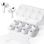 Seltureone 4 Pair Replacement Ear Tips for Airpods Pro/Airpods Pro 2 with Noise Reduction Hole（Same As The Original）, Anti-Slip Soft Silicone Airpods Pro Replacement Earbuds(Assorted Sizes，XS/S/M/L)