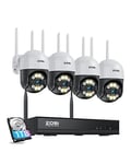 2K PTZ Camera  8CH Wireless Security Camera System, 3MP Wireless CCTV System