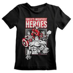 PCMerch Marvel Comics Avengers Earths Mightiest Heroes Kids T-Shirt (5-6 år)