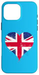 iPhone 16 Pro Max Union Jack of Great Britain in Heart A Cute British Flag Case