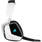 CORSAIR VOID RGB ELITE Wireless Gaming Headset – 7.1 Surround Sound – Omni-Directional Microphone – Microfiber Mesh Earpads – Up to 40ft Range – iCUE Compatible – PC, Mac, PS5, PS4 – White