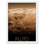 NASA Our Solar System Pluto New Horizons Surface Image Artwork Framed Wall Art Print A4