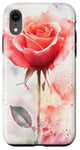 Coque pour iPhone XR Rose Aquarelle Rose Art Aquarelle Rose Floral