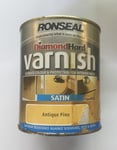 Ronseal Diamond Hard Interior Varnish SATIN antique pine 750ml tin