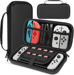 Étui Pour Switch Oled, Protection Pour Switch Oled Kit Accessoires Pochette Pour Nintendo Switch Oled Avac Coque Pour Nintendo Switch Oled, Ecran Verre Trempé Et Poignées Couvre Pouce