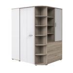 Armoire dressing enfant contemporaine Johane Chêne/blanc JOKER sanremo/blc : armoire