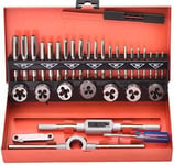 HARDEN Hand tap and Dies Set 32 pcs, Metric, M3-M12 3 Stage Tapping (HAR 61453)