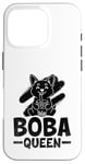 Coque pour iPhone 16 Pro Boba Queen - Thé au lait pour chien - Pour amoureux des perles