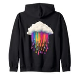 Colorful Rain Cloud Artwork For Joyful Nature Lovers Zip Hoodie