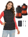 Kintiwe Veste Chauffante Femme Homme, Gilet Chauffant Homme avec Batterie Incluse, Hiver Lavable Chauds Gilet Chauffé avec 5 Zones de Chauffage