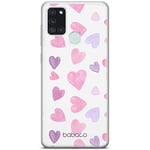 Babaco ERT GROUP mobile phone case for Samsung A21s original and officially Licensed pattern Hearts 005 optimally adapted to the shape of the mobile phone, partially transparent