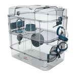 Zolux - Cage sur 2 etages pour hamsters, souris et gerbilles - Rody3 duo - l 41 x p 27 x h 40,5 cm - Bleu