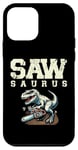 Coque pour iPhone 12 mini Sawsaurus Tour à bois Tourneur à bois