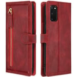 Galaxy M40S rouge 6,5 pouces-Funda Samsung S20 FE Rétro PU Étui En Cuir pour Samsung Galaxie S20 FE S 20 FE S