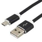 everActive CBS-1MB Câble Micro USB en Silicone Charge Rapide jusqu'à 2,4 A Longueur 100 cm Noir