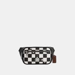 Coach Mens Elias Mini Belt Bag in Checkerboard - Black - One Size