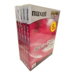 5 Pack Maxell DVD+RW Re-Recordable Rewritable 4x Speed 4.7 GB Sealed New