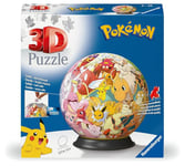 Ravensburger 3D 11595-Puzzle région de Kanto pièces de Puzzle tridimensionnelles-pour Les Grands et Petits Fans de Pokémon à partir de 6 Ans, 11595