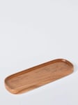 John Lewis Shallow Oblong Acacia Wood Serving Dish, 40cm, Natural