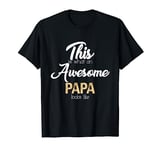 Awesome Papa Gift Grandfather from Granddaughter Grandson T-Shirt