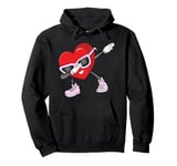 Dabbing Heart Funny present Mens Kids Boys Valentines Day Pullover Hoodie