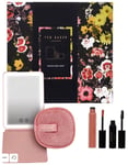 TED BAKER Travelling Light Gift Set Pink LED Travel Mirror, Mascara, Lipgloss