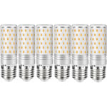 Lot de 6 Ampoules Led E27 12W (Équivalent Ampoules Halogène 100W )1200LM Blanc Chaud 3000K Angle du Faisceau 360 220-240V