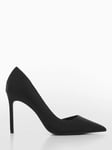 Mango Audrey Asymmetrical Court Shoes, Black