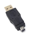 System-S USB 2.0 Adapter Type A Male to IEEE 1394 4P Male Cable in Black