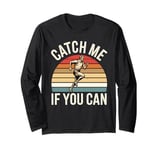 Catch Me If You Can Vintage Runner with Sunset Design Long Sleeve T-Shirt