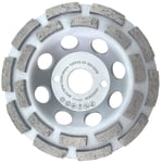 Meule boisseau diamantée 125 mm universelle pour béton et pierre - Double rangée,fixation 22,2 mm(Q112)