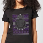 Marvel Avengers Black Panther Women's Christmas T-Shirt - Black - 3XL