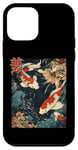 Coque pour iPhone 12 mini Beauté Koi Fish Pond Japan Zen Garden Vintage Art Lovers